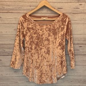 Dusty Rose Velvet Shirt